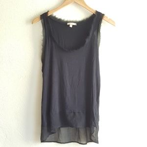 3 for $18 Anthropologie Bordeaux frayed tank top